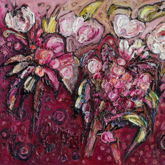 Z cyklu kwiaty, 100 cm x 120 cm - Katarzyna Seyfried